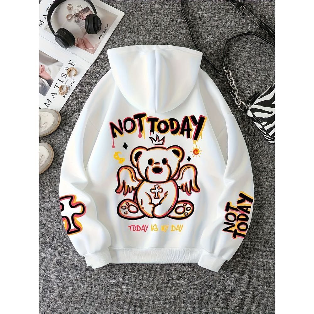 Moletom Unissex de Urso NOT TODAY ElaShopp