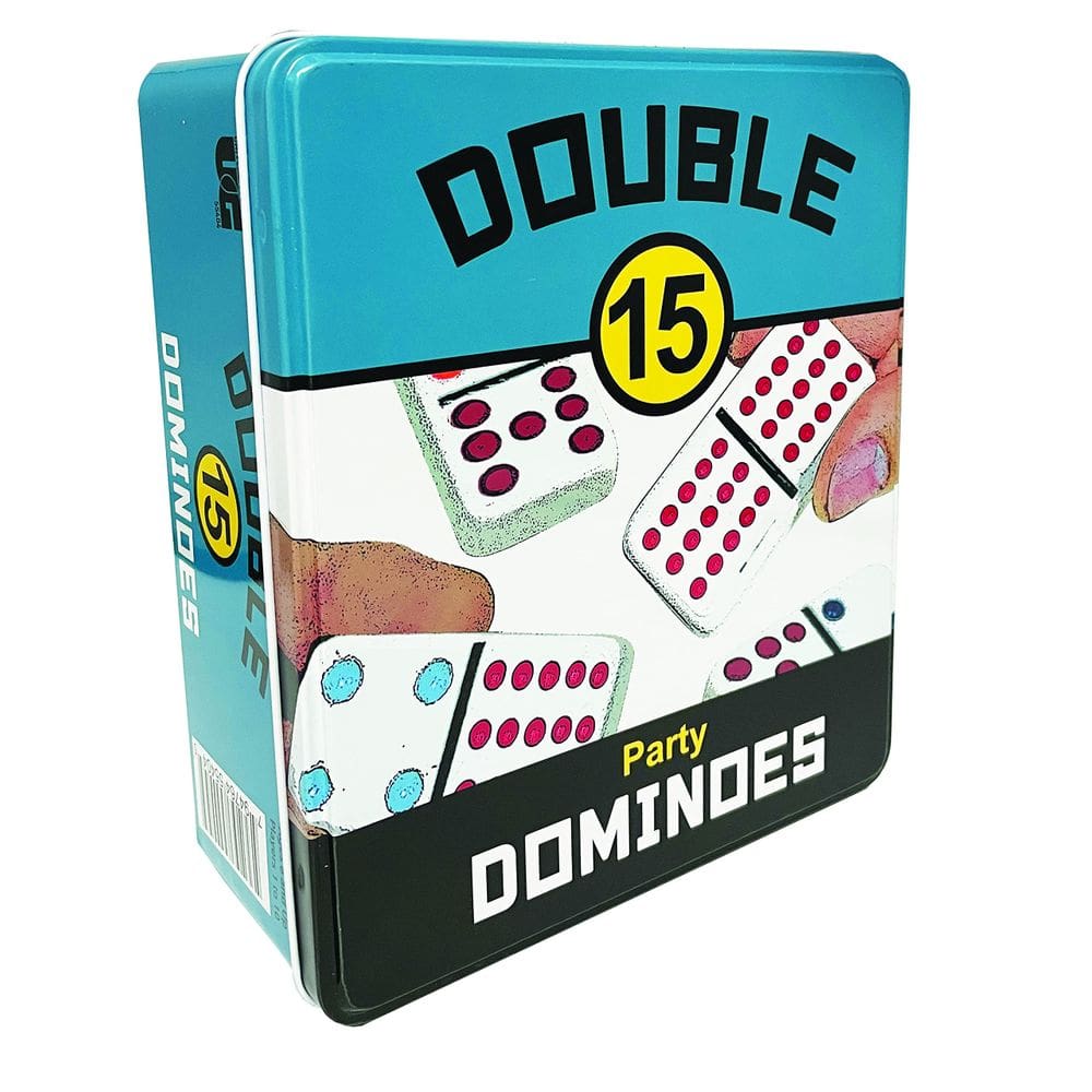 Conjunto de dominós Front Porch Classics Double 15 Color Dot