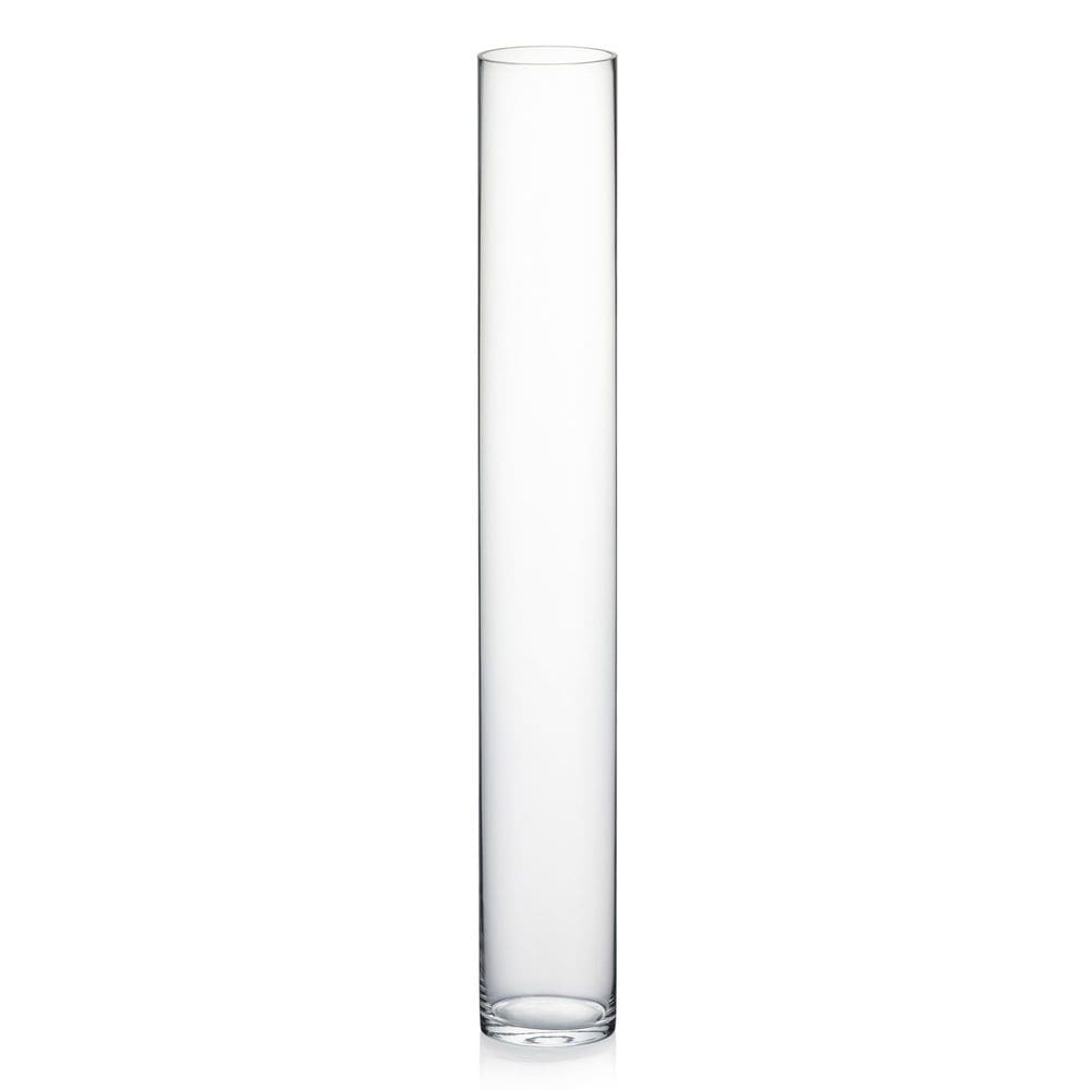 Vaso de vidro de qualidade WGVI, cilindro transparente alto e pesado