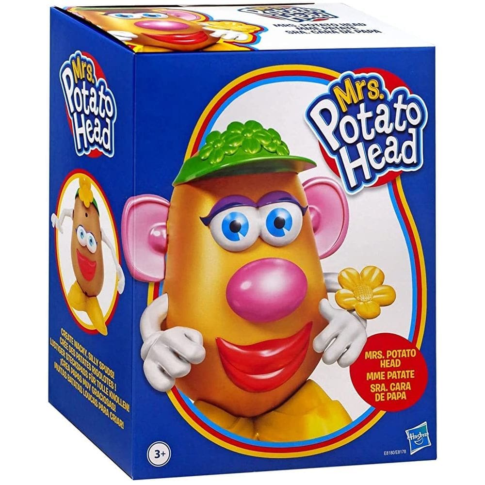 Brinquedo Mrs. Potato Head Hasbro com 1 corpo, 1 base e 9 acessórios