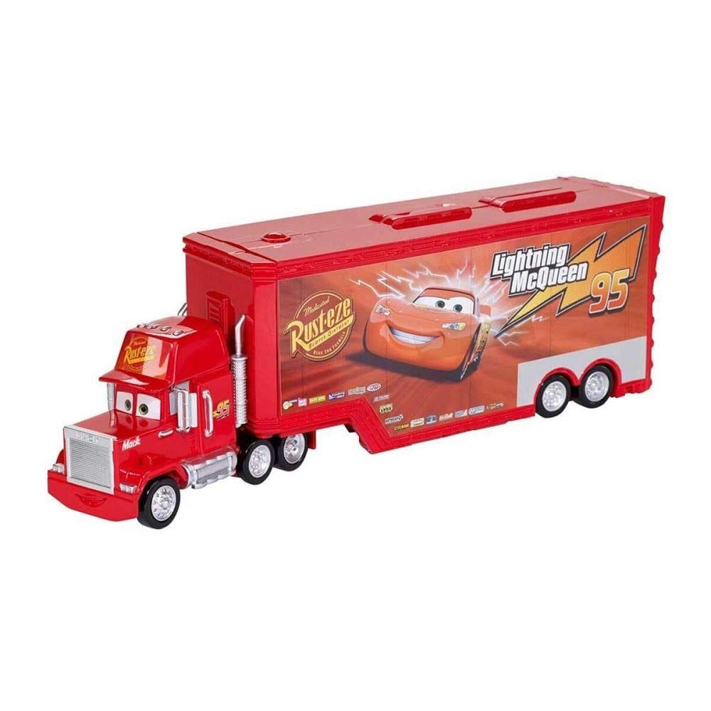 Caminhão de brinquedo e transportador Disney Cars Toys Mack Hauler