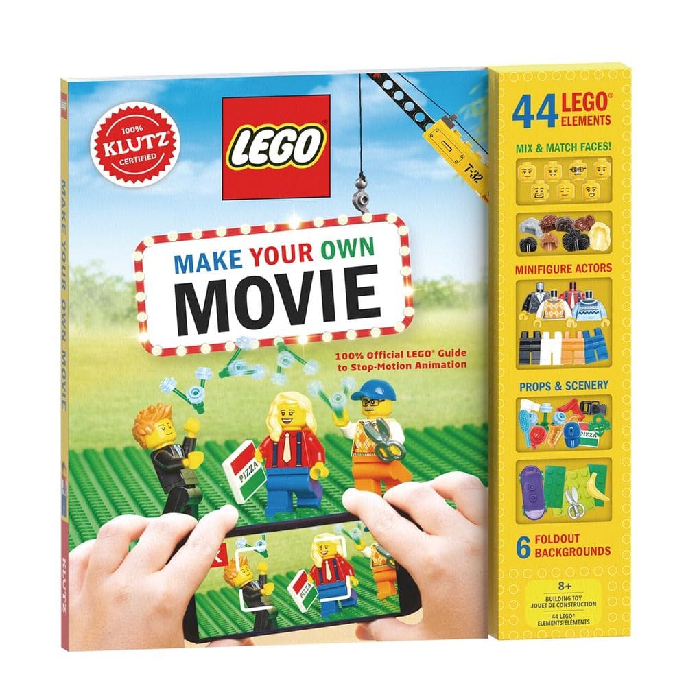 Kit de atividades KLUTZ Lego Make Your Own Movie 8+ com livro de 80 páginas