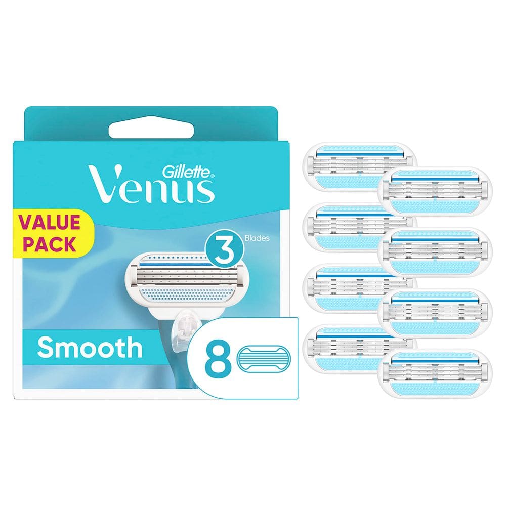 Recargas Razor Blade Gillette Venus Smooth para mulheres, 8 unidades