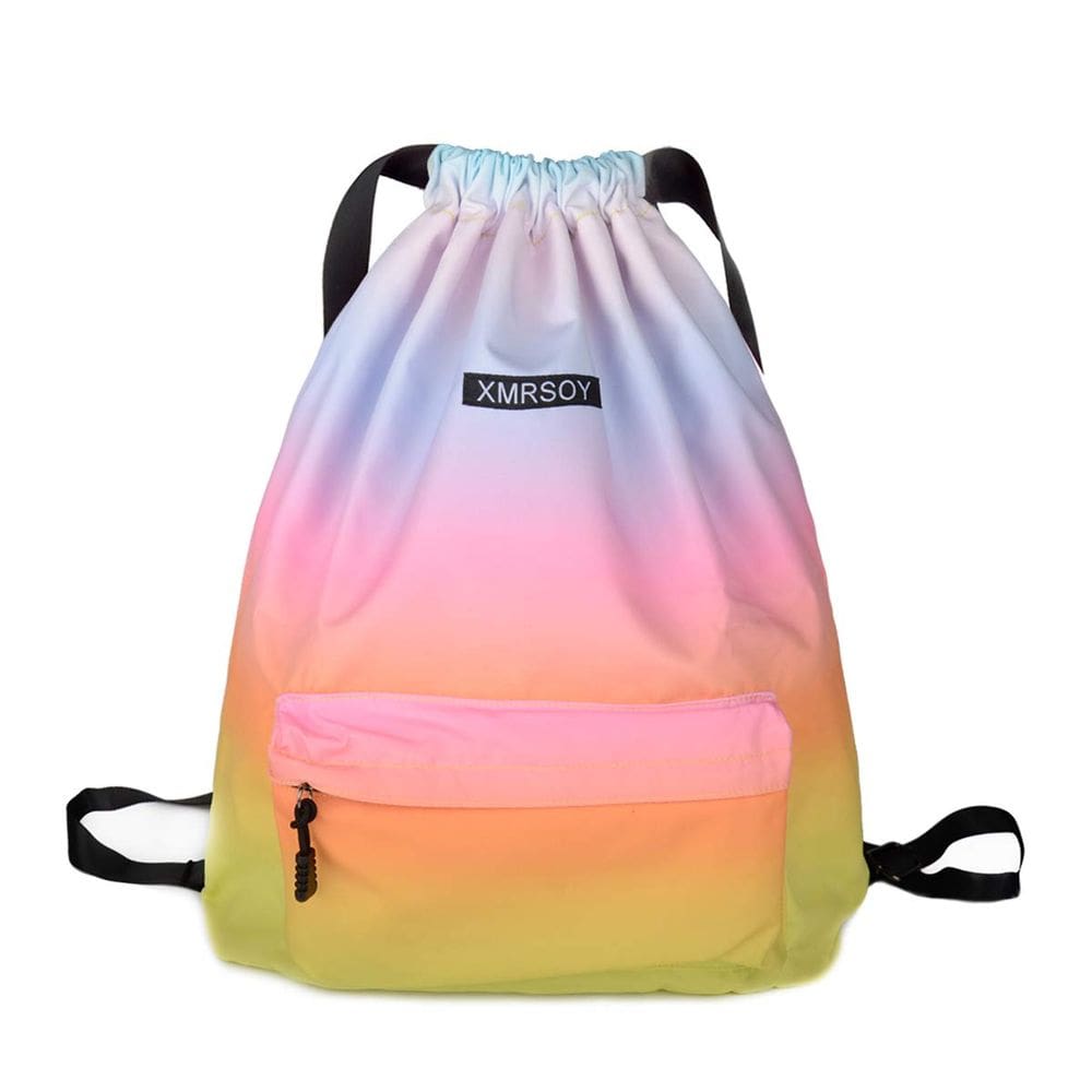 Mochila de ginástica com cordão XMRSOY Bolsa de nylon resistente à água