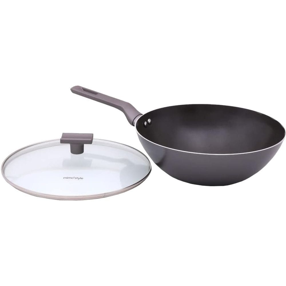Frigideira Funda Grande Panela Wok Ceramica com Tampa 28cm Mimo Style