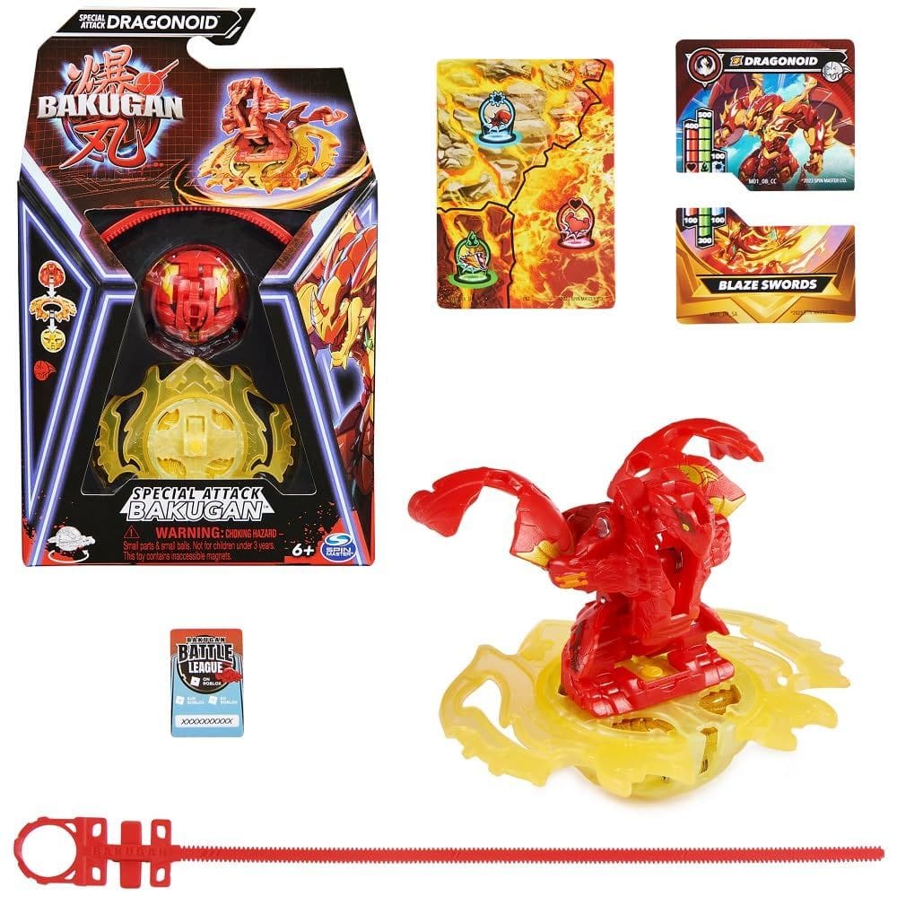 Boneco de ação Bakugan Special Attack Dragonoid com cartas