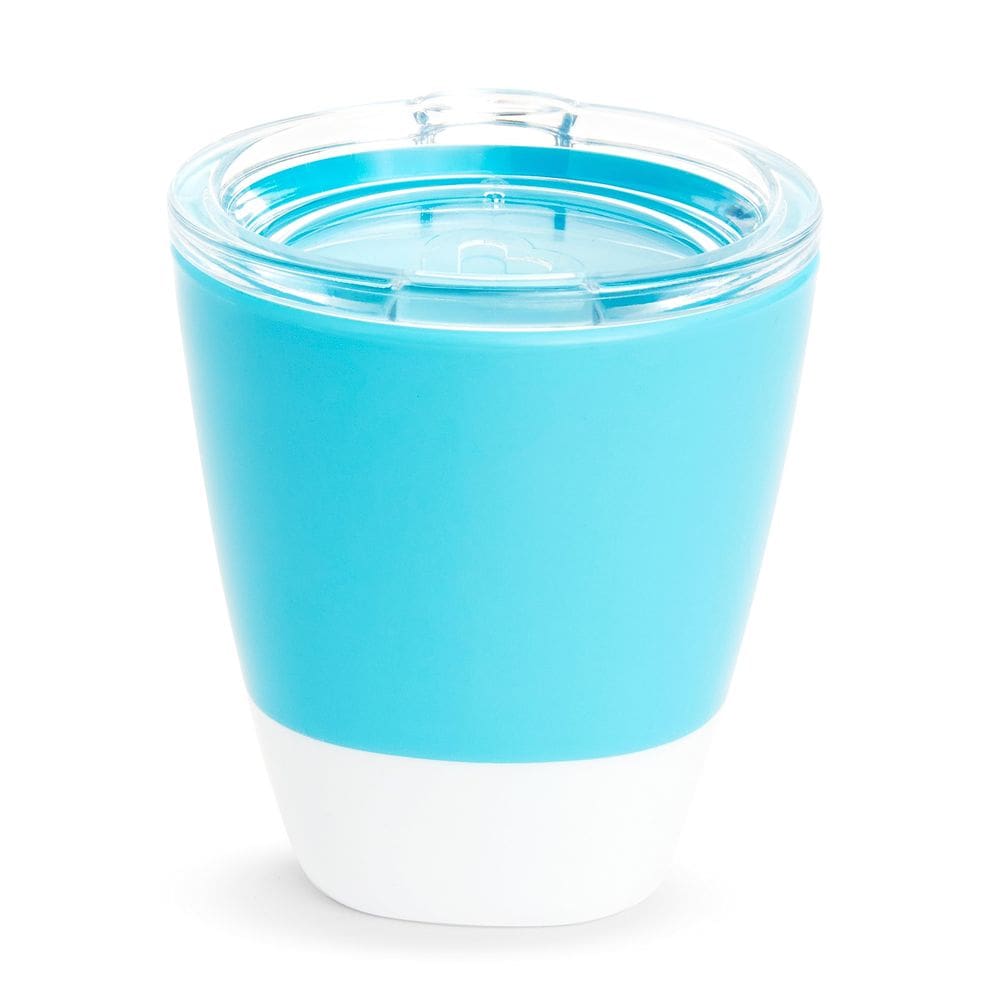 Copo infantil Munchkin Splash Open com tampa de treinamento de 200 ml azul