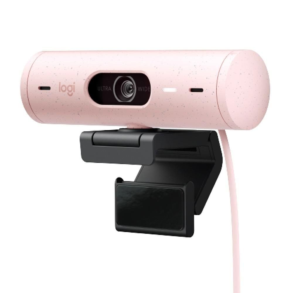 Webcam Logitech Brio 500, Full HD 1080P, 30 FPS, USB-C, Rosa