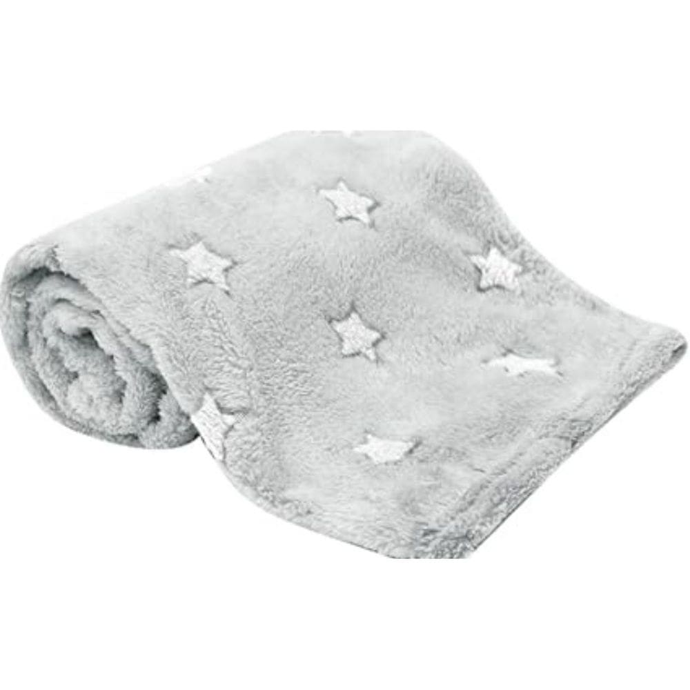 Coberto Manta Estrelinhas Infantil Super Macia Aconchegante Cinza Buba