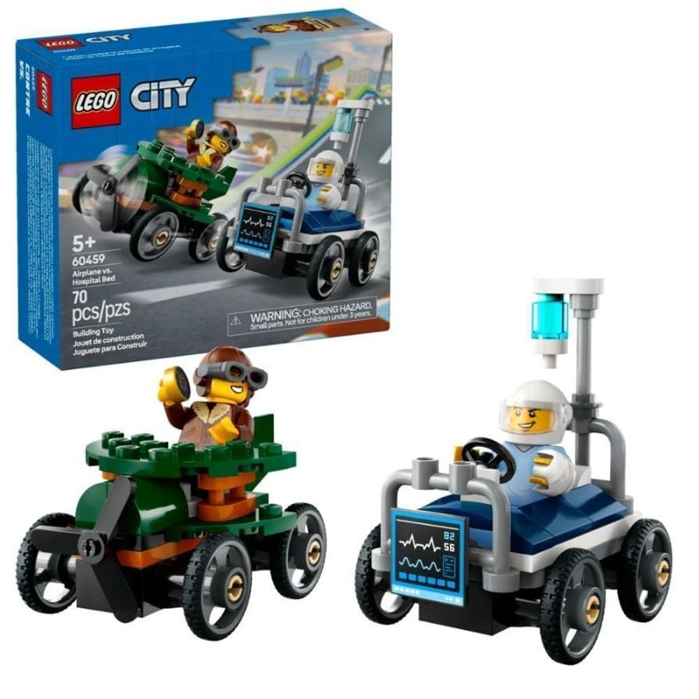 Lego City Carro De Avião Vs Cama De Hospital 60459