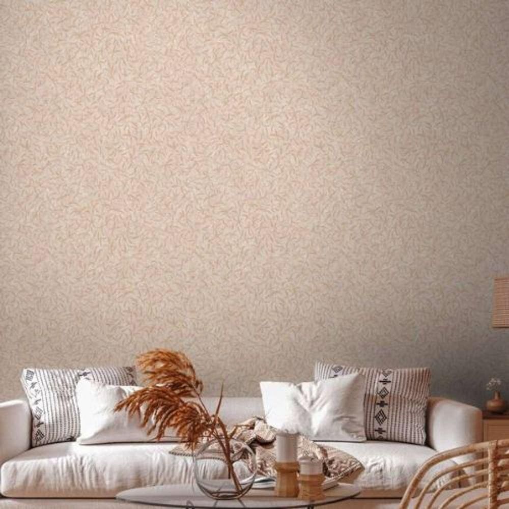 Papel De Parede Antigua Folhagem Bege 389205ag