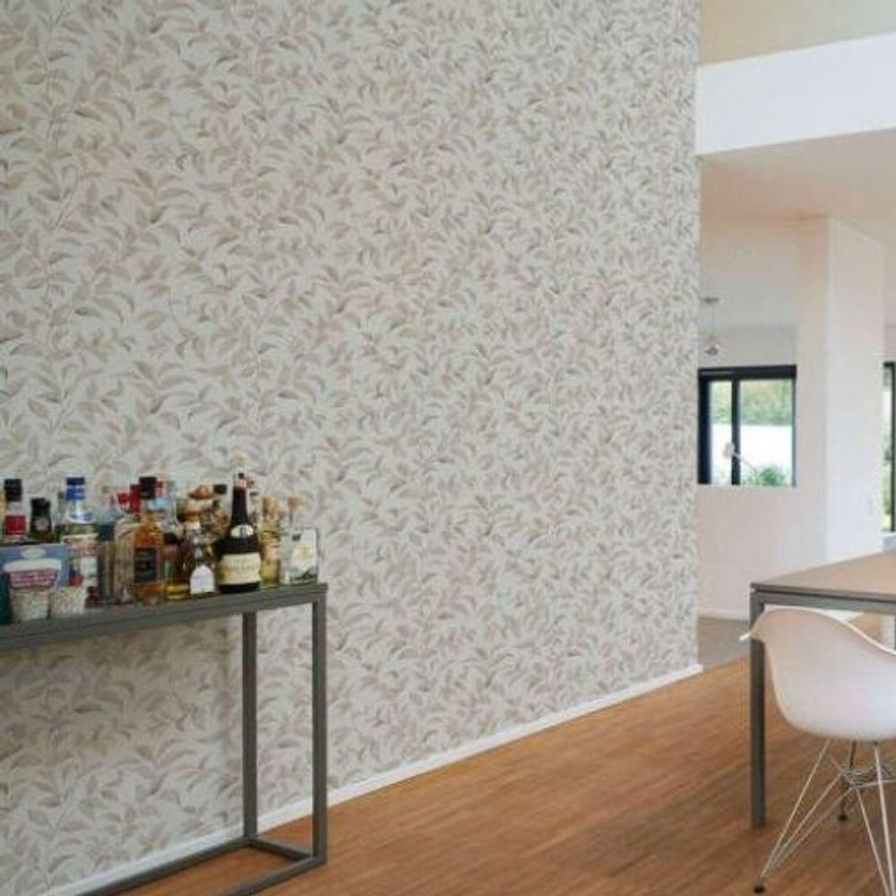 Papel De Parede Antigua Folhagem Bege 389622ag