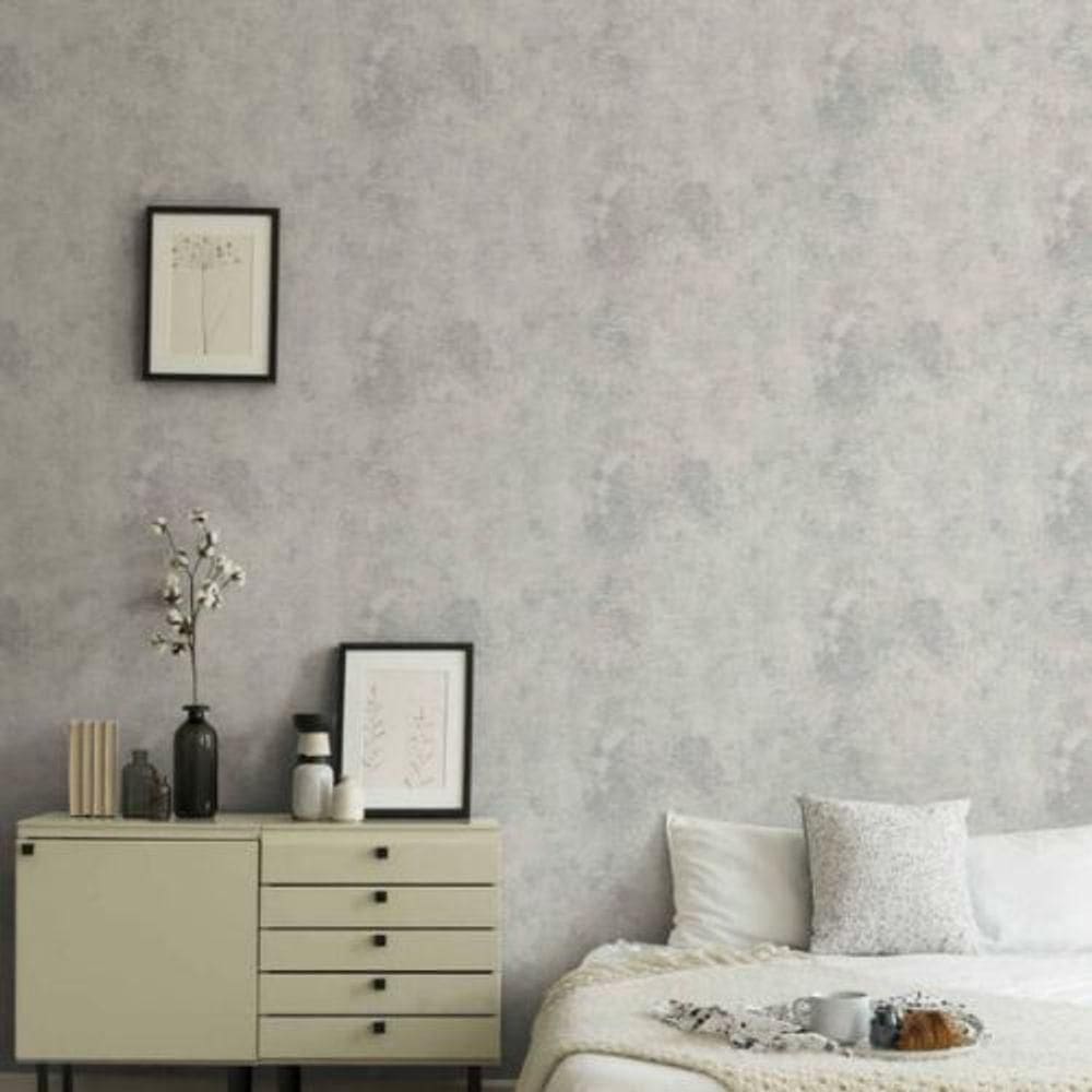 Papel De Parede Antigua Textura Cinza 374254ag