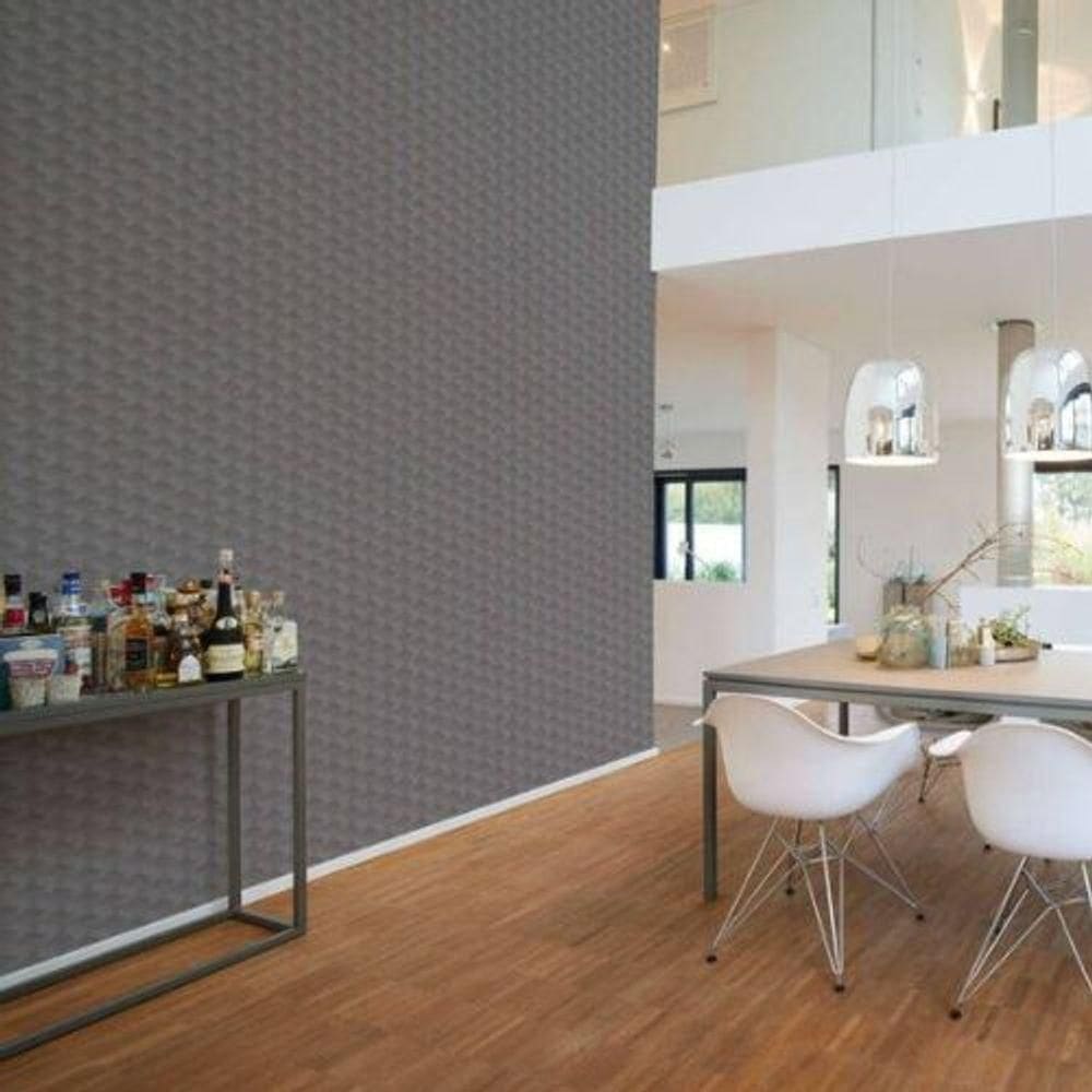 Papel De Parede Antigua Geométrico Cinza 389632ag