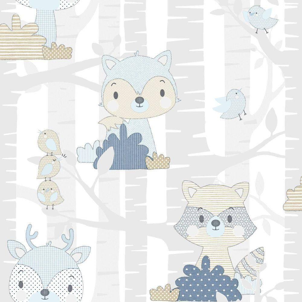Papel De Parede Mondo Baby Fox Forest 13011 - Rolo 10m X 0,53m