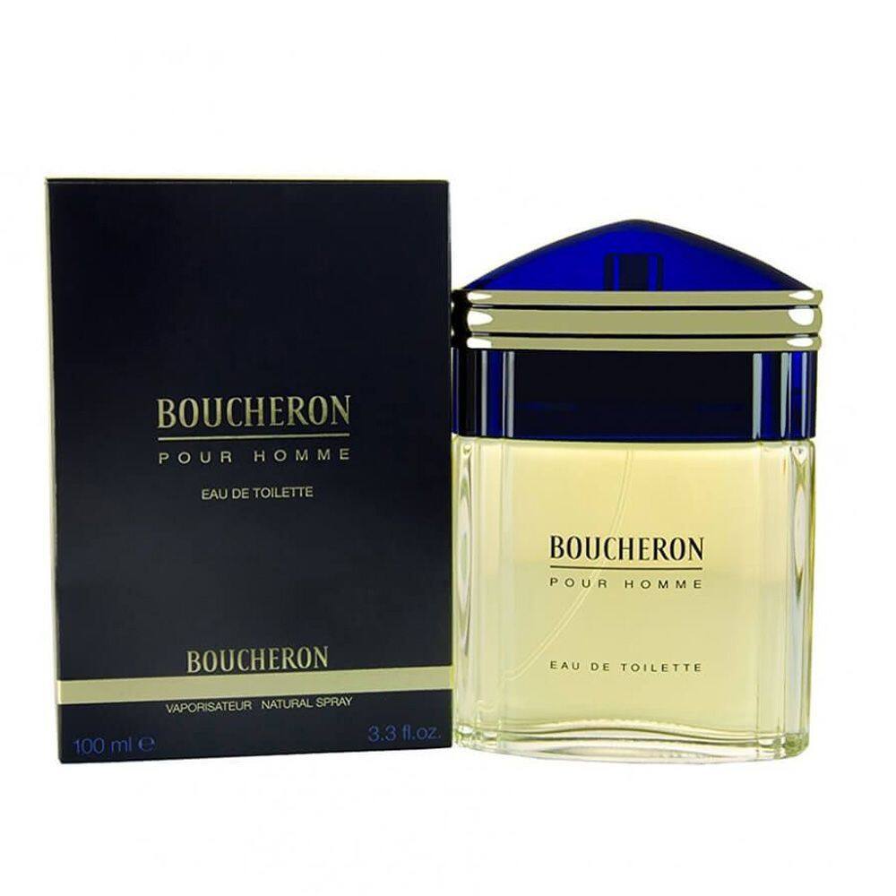 Perfume masculino sofisticado Boucheron Pour Homme com notas amadeiradas e picantes