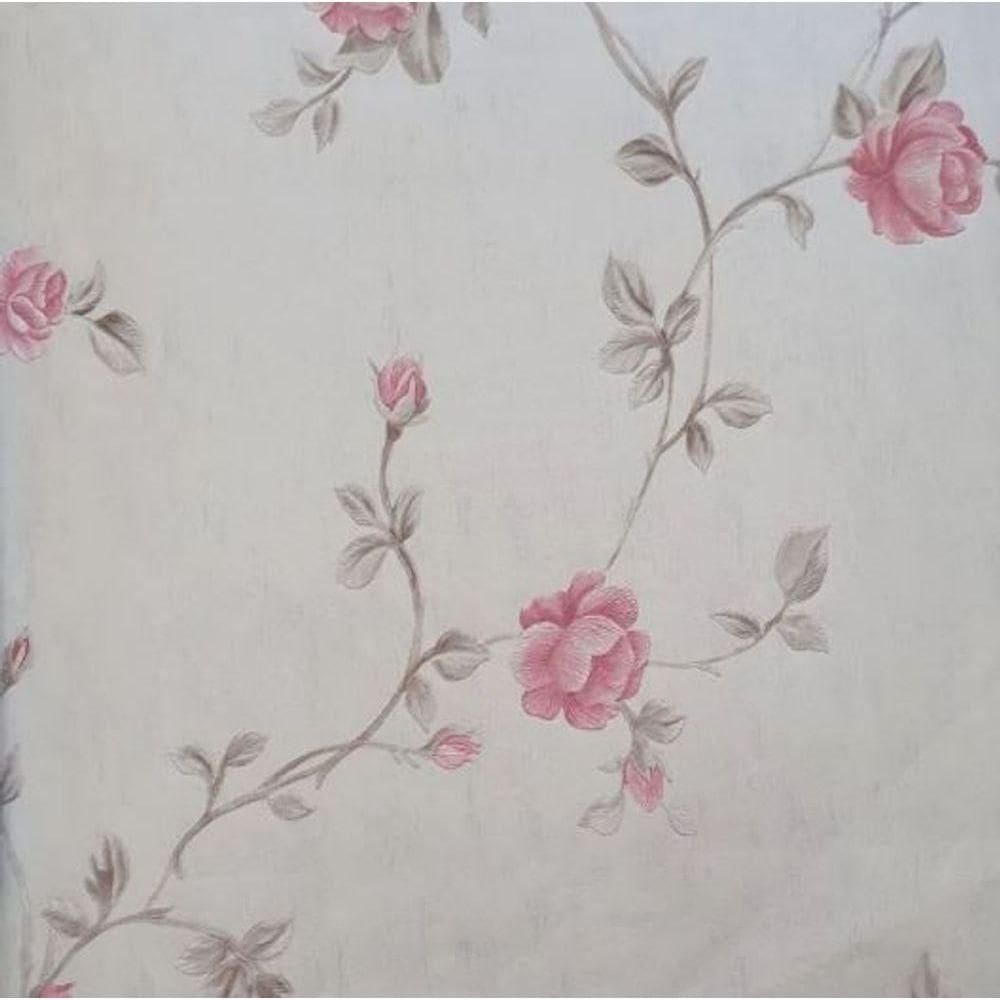 Papel De Parede Classic Designs Floral Cinza H2890704