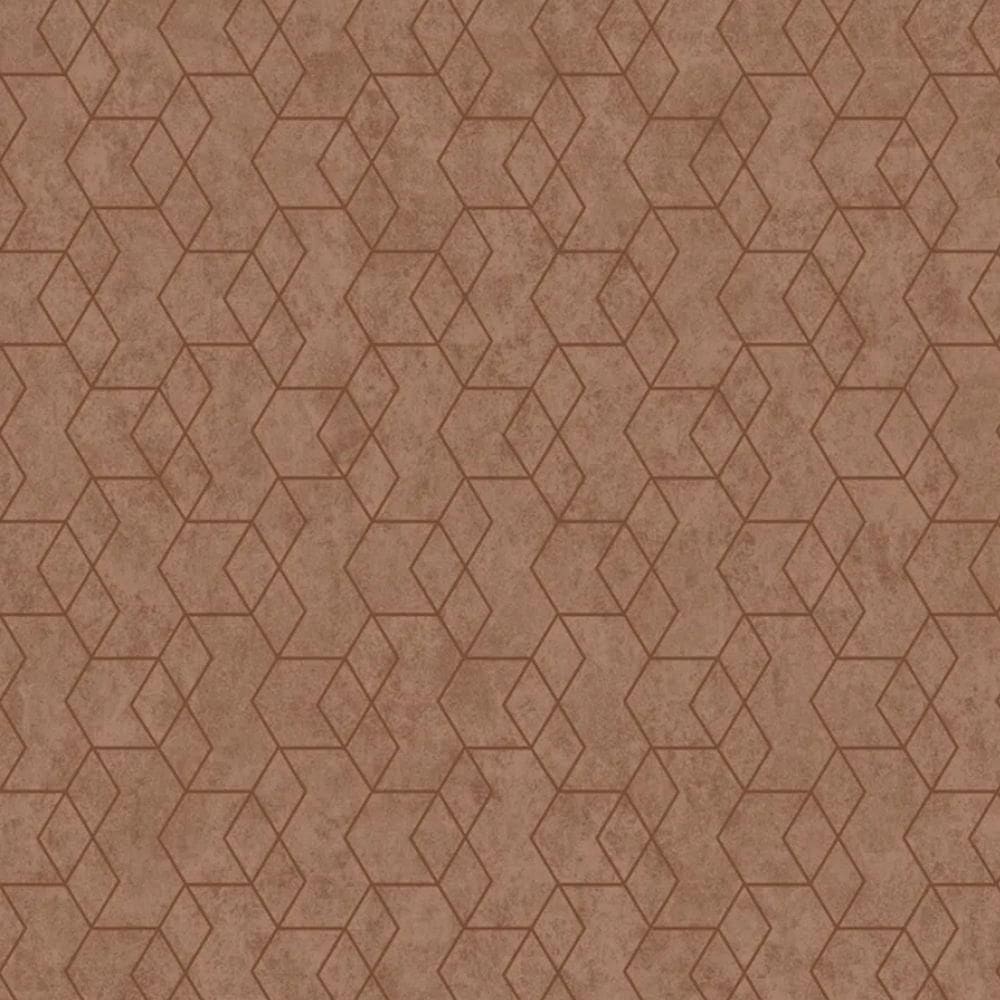 Papel De Parede Essencial Geométrico Marrom Ess1051