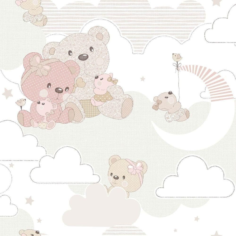 Papel De Parede Mondo Baby Cute Bear 13038 - Rolo 10m X 0,53m
