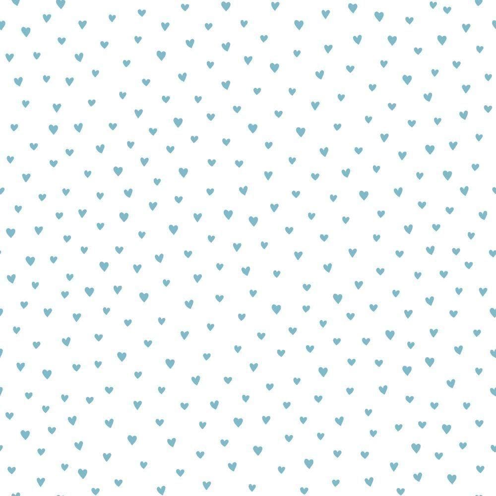 Papel De Parede Fofura Baby Corações Verde Ff4021