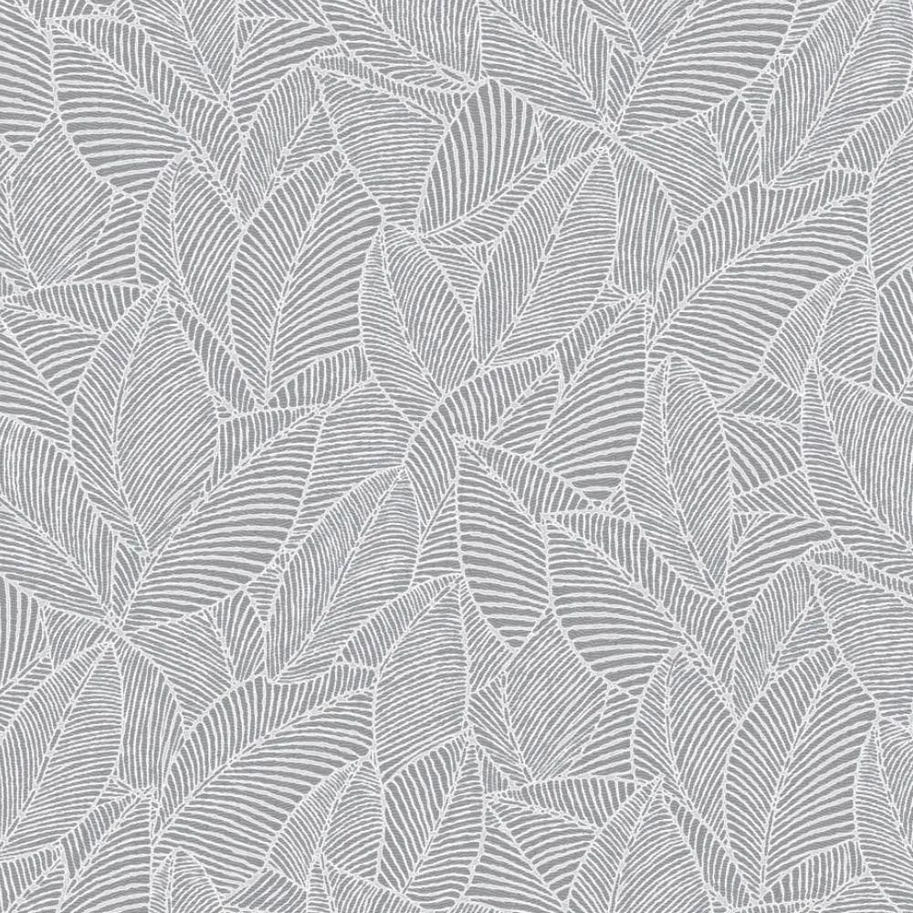 Papel De Parede Essencial Folhagem Cinza Ess1005