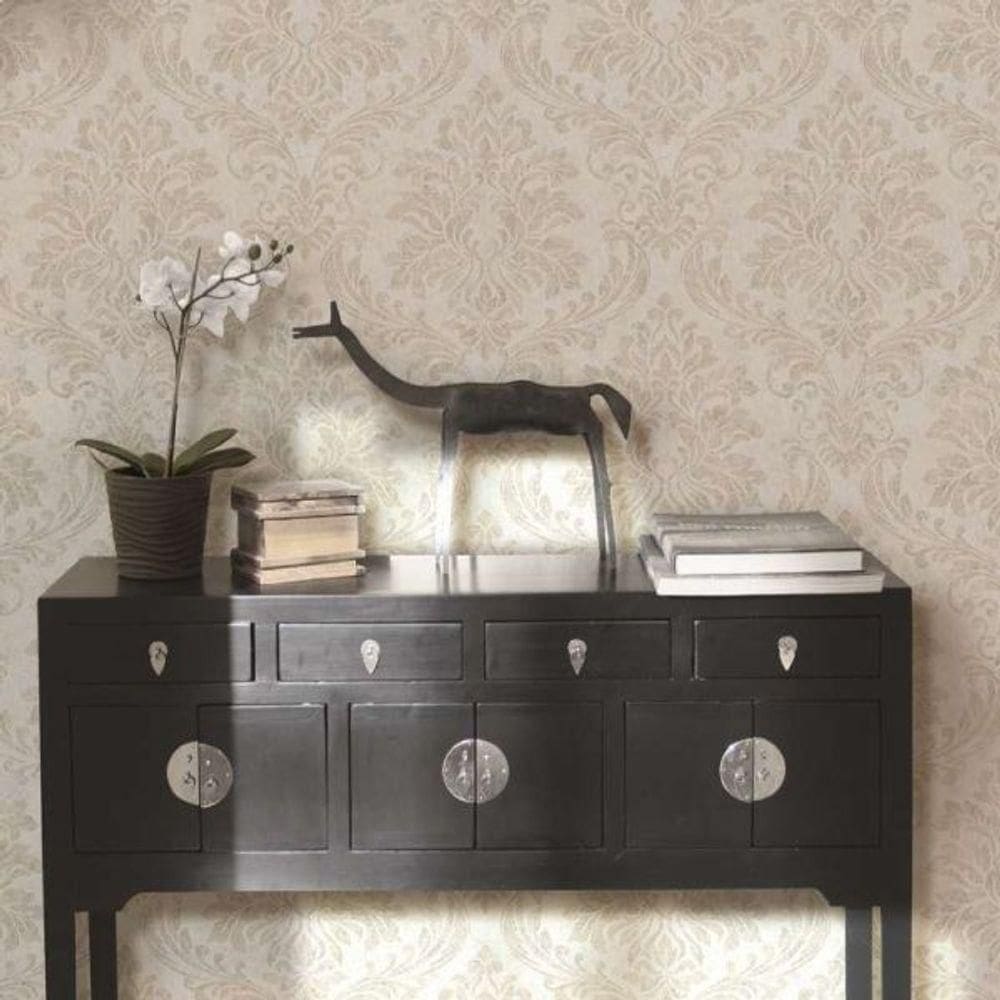 Papel De Parede Up To Date Damask Bege 34812