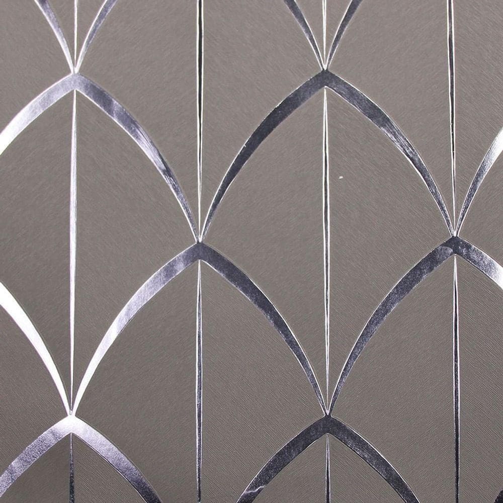 Papel De Parede White Swan Geométrico Marrom Ws100404r