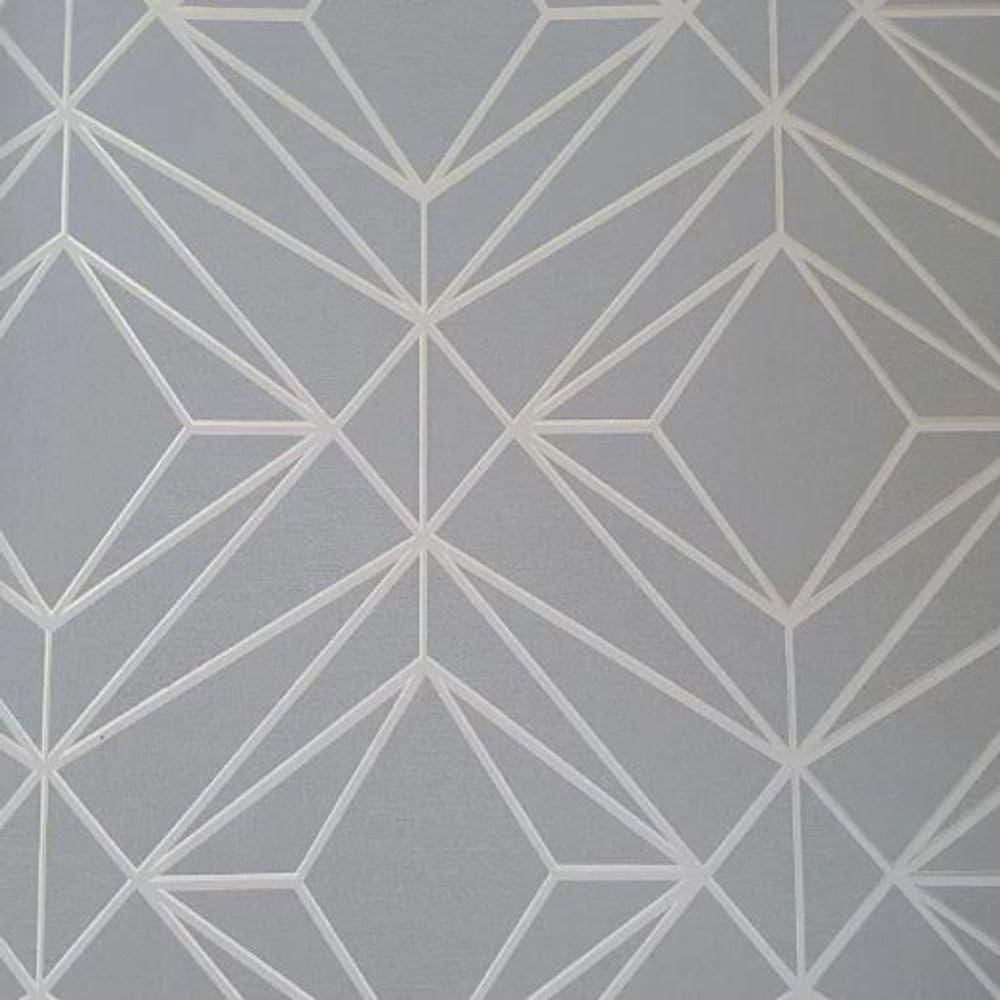 Papel De Parede Neo Geometric Geométrico Cinza Ng1912