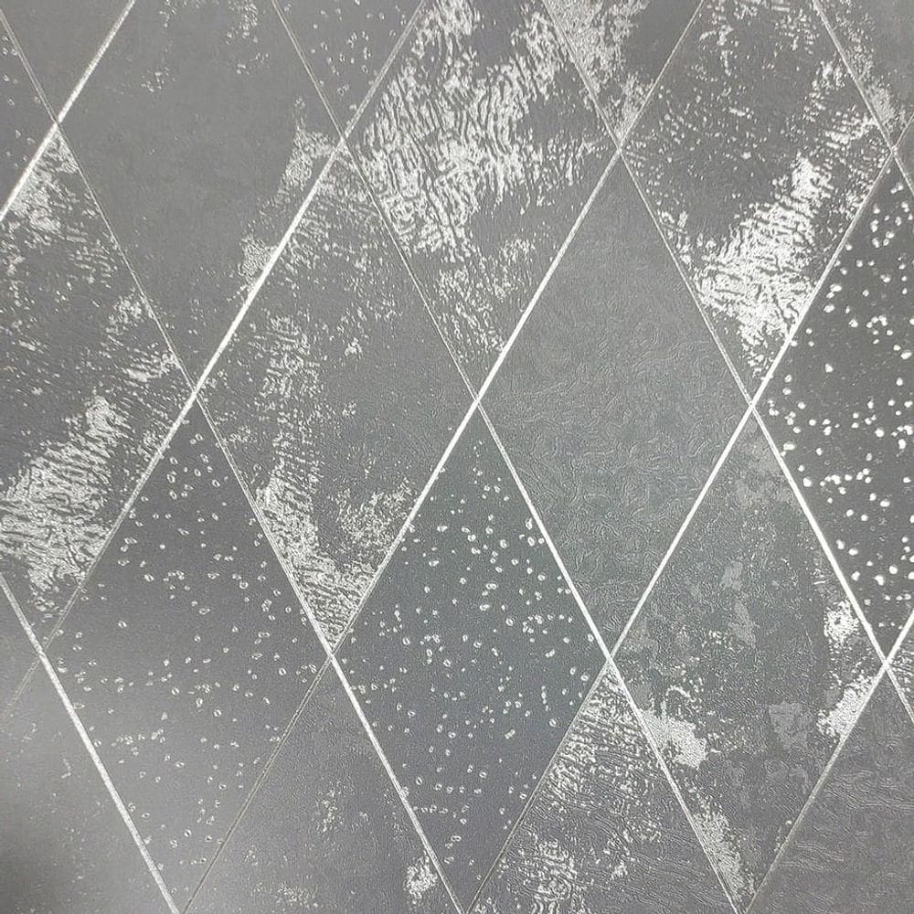 Papel De Parede White Swan Geométrico Cinza Ws100104r