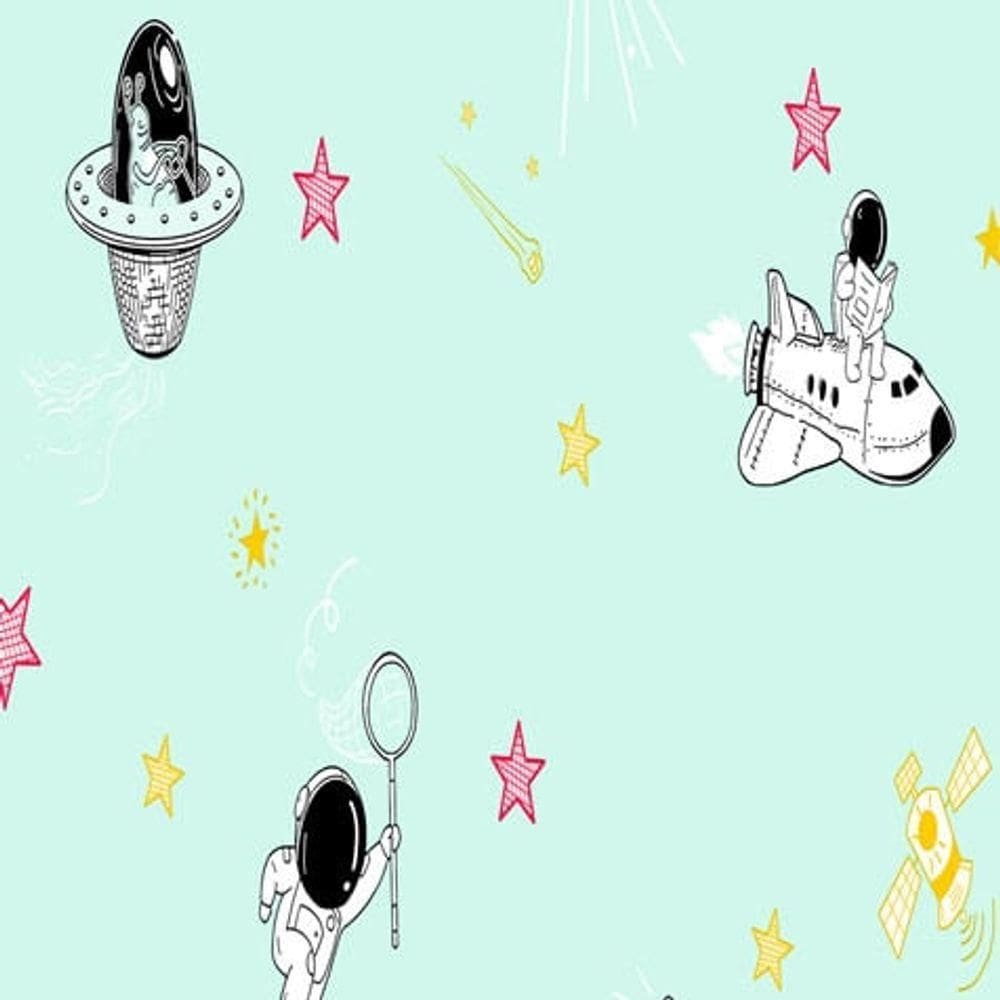 Papel De Parede Vince Infantil Azul V1012-59