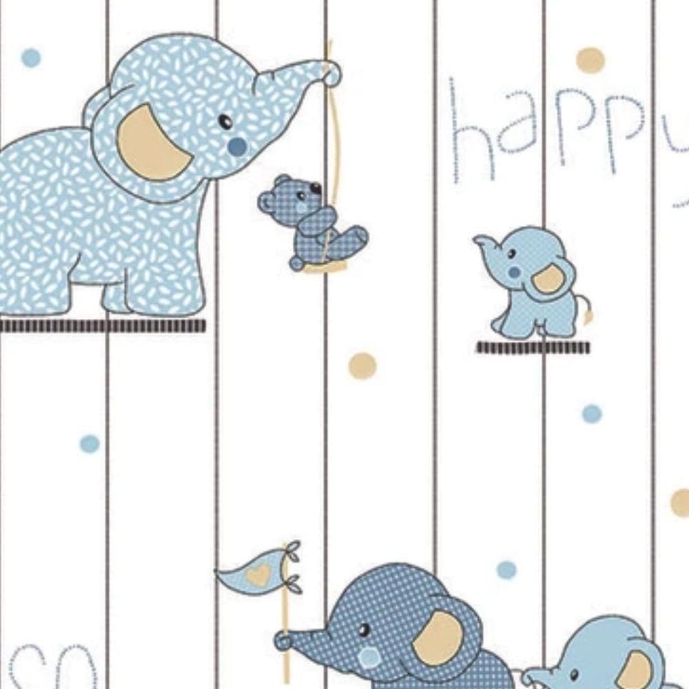 Papel De Parede Yoyo Ii Infantil Azul Yy204702r