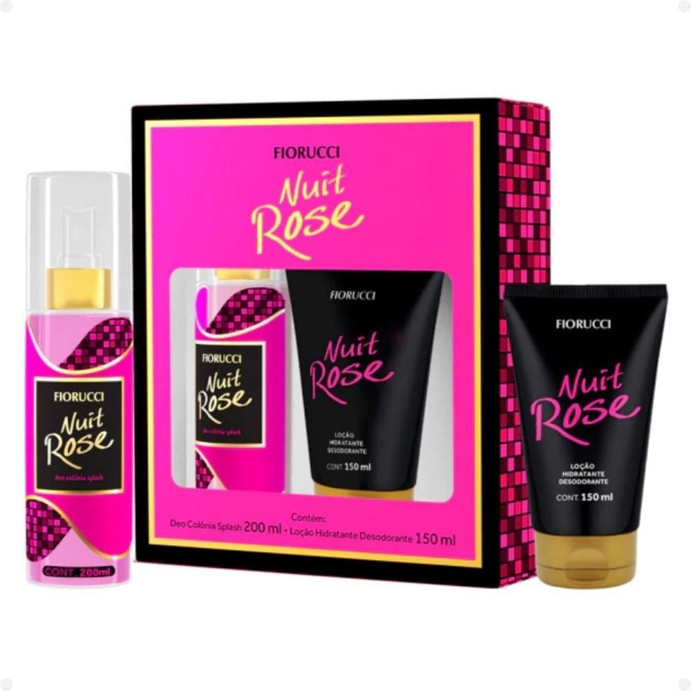 Kit Fiorucci Nuit Rose: Deo Colônia 200ml E Loção Hidrante 150ml