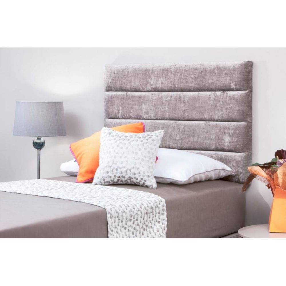 Cabeceira Divã Glamour Solteiro Veludo Cinza Soft