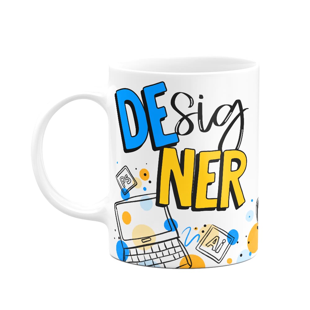 Caneca profissões - Designer - 325ml branca
