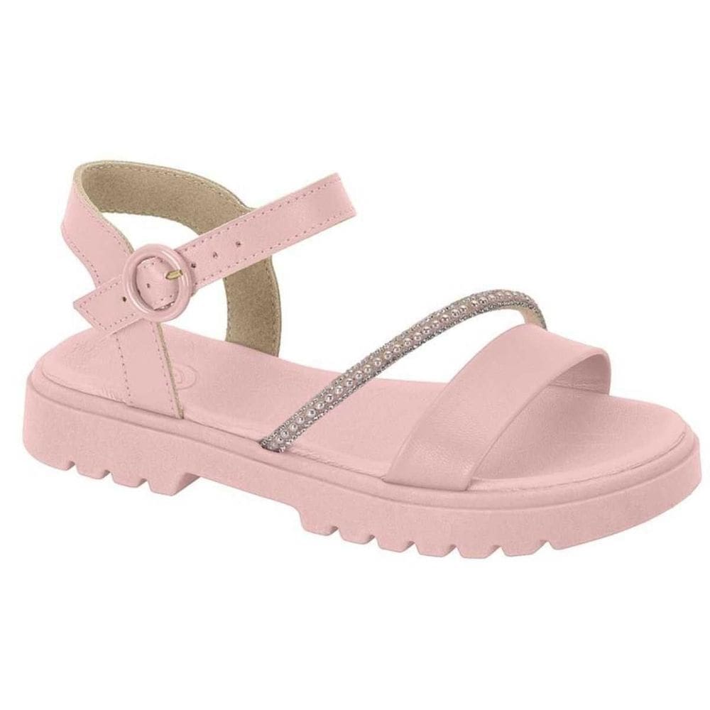 Sandália Infantil Menina Molekinha Papete Tira Brilhante