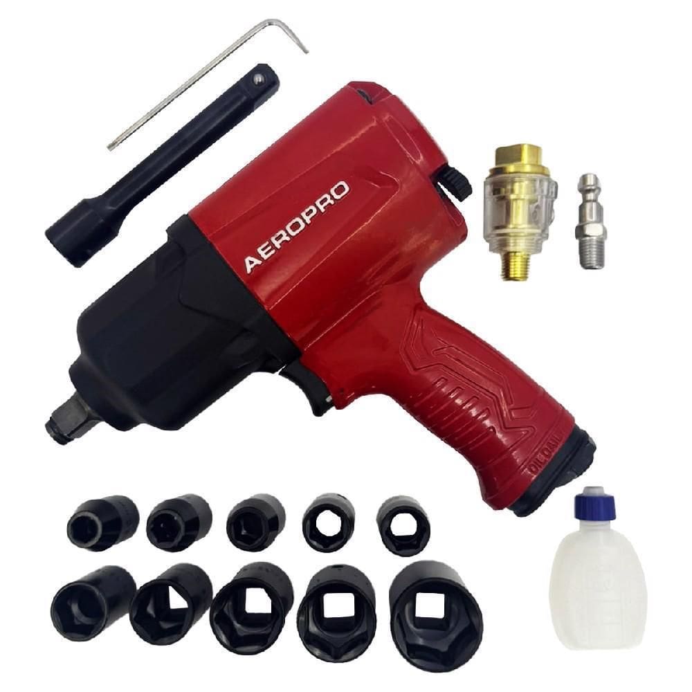 Chave De Impacto 1/2`` Com 17 Peças Rp 17808-A - Aeropro