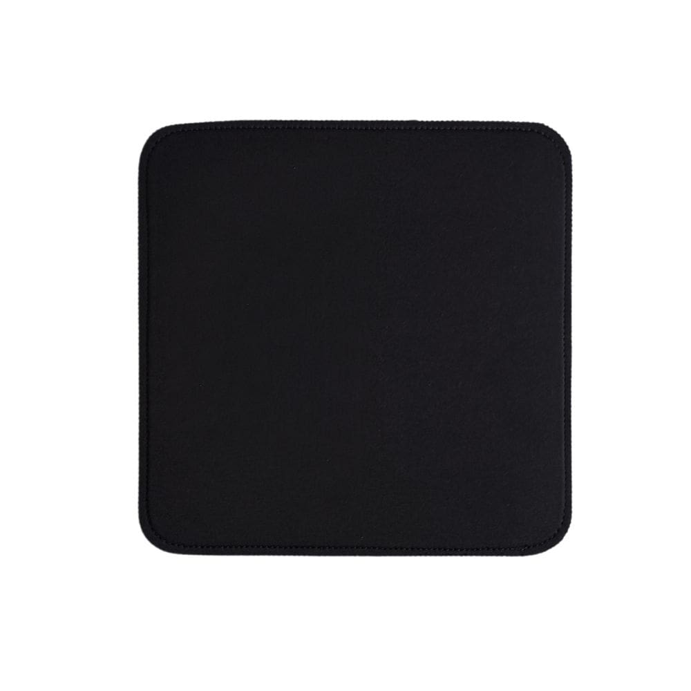Mouse Pad Couro Sintetico 20x20cm Base Antiderrapante Preto