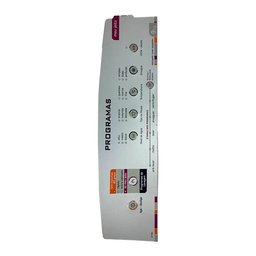 Adesivo Painel Decorativo Compatível Lavadora Brastemp Bwt09b P0963