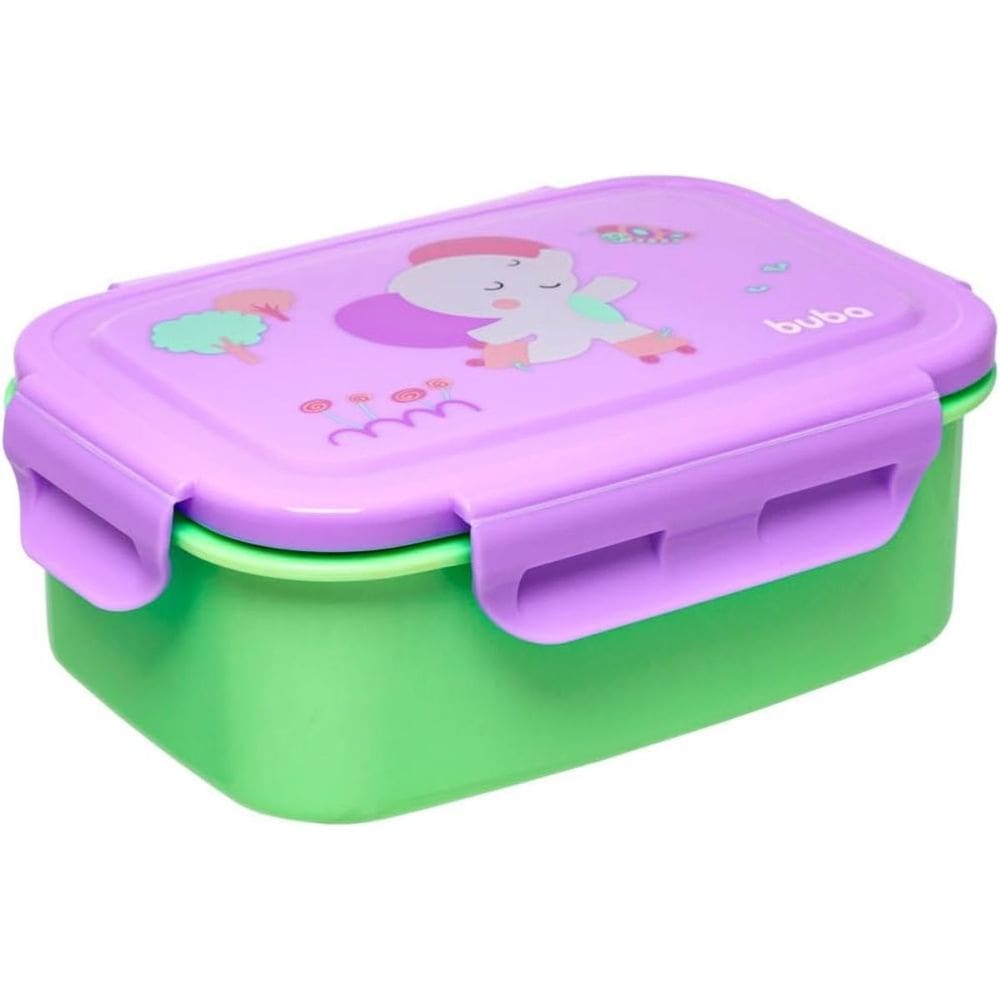 Lancheira Marmitinha Bento Box 600ml com Divisória Tampa Pote Infantil Escola Passeios Buba