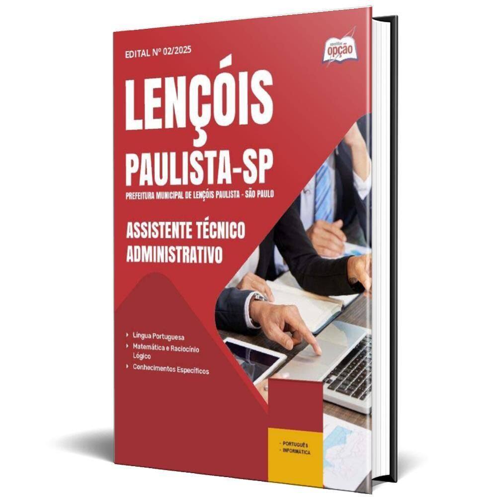 Apostila Prefeitura Lençóis Paulista Sp 2025 Assistente