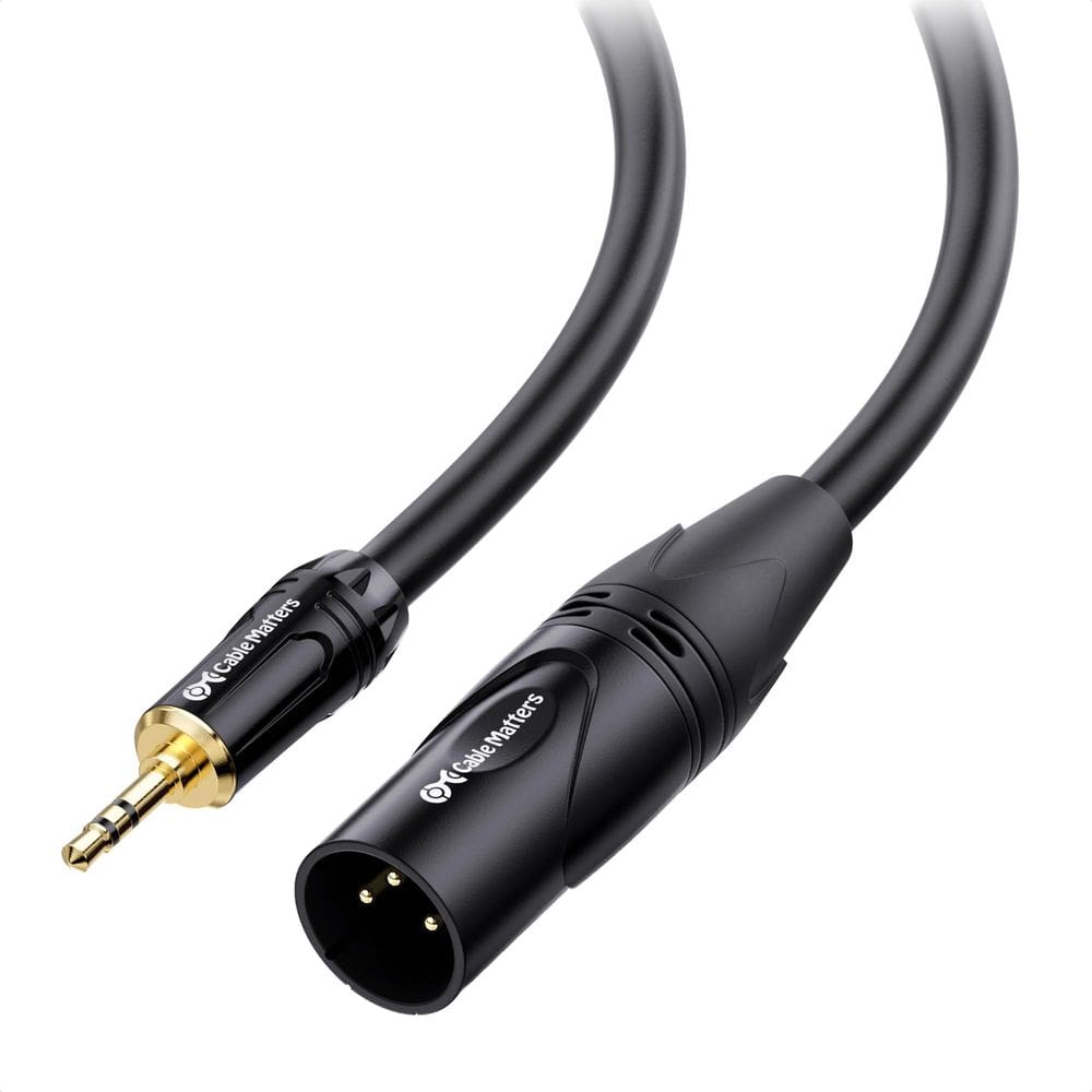 Cabo de 3,5 mm para XLR Cabo de 1,8 m macho para macho compatível com iPod