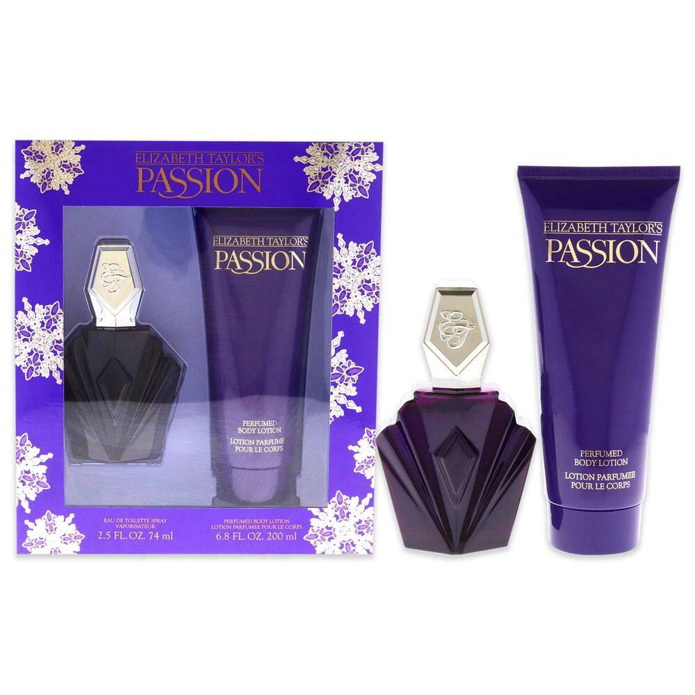 Perfume Elizabeth Taylor Passion for Women, conjunto de presente de 2 peças