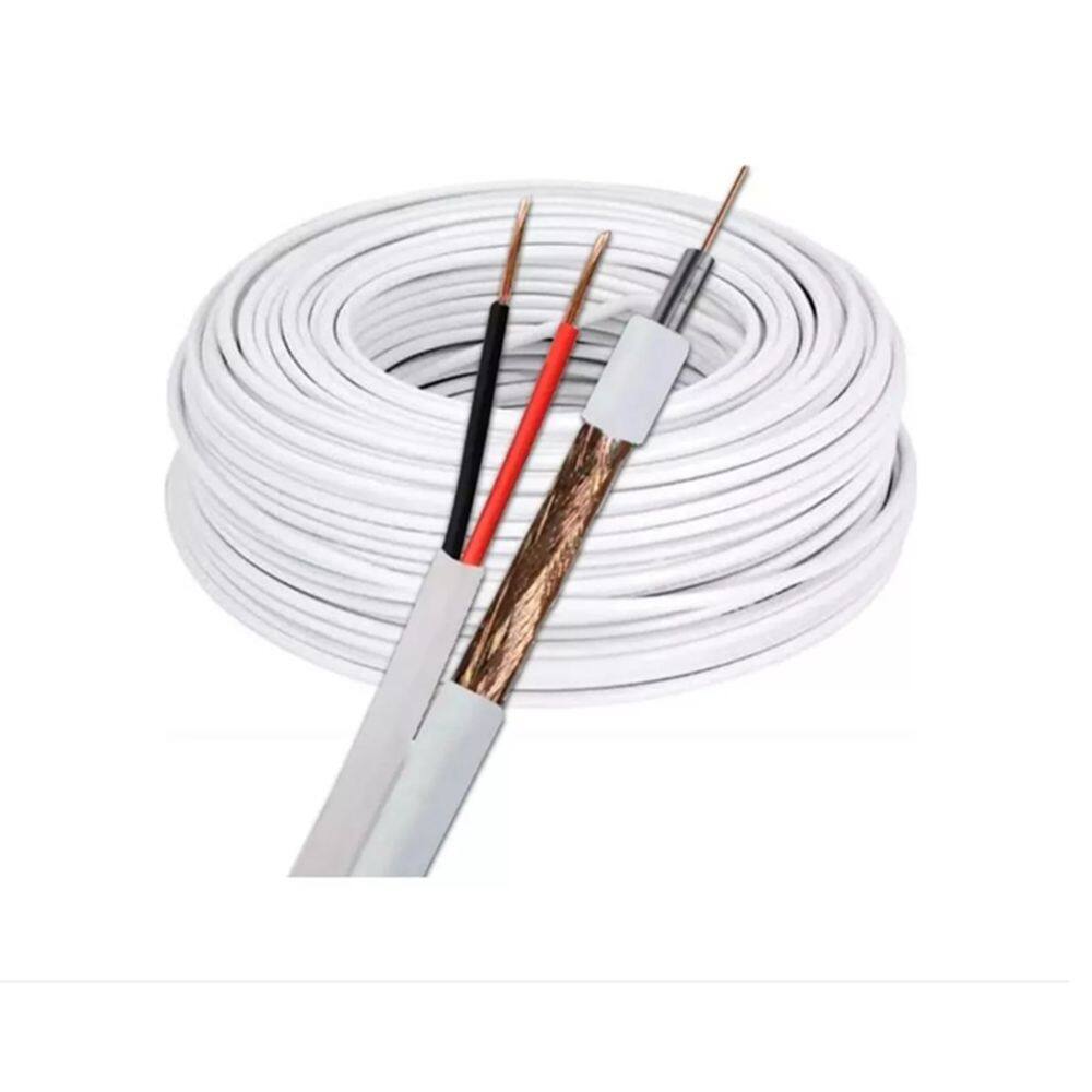 Cabo Coaxial 4mm Com Alimentação Rf 0,4/2,5 + 2x26awg - 100m