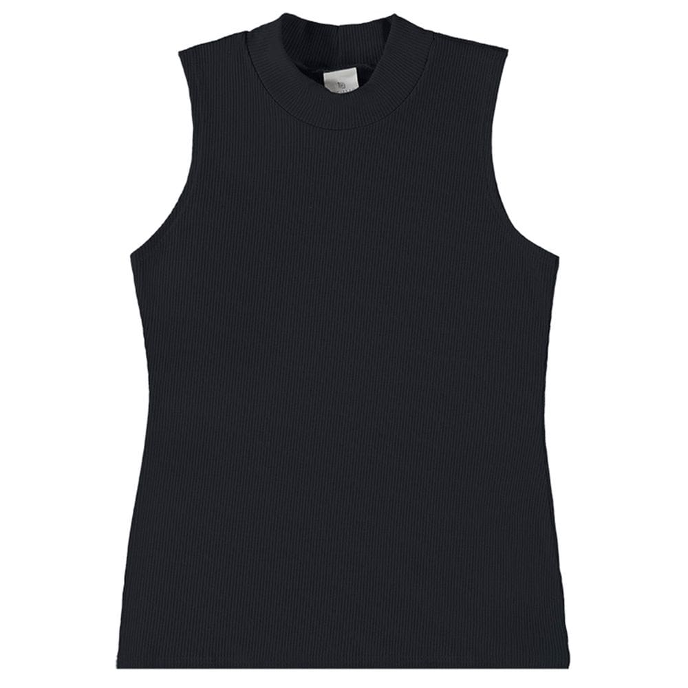 Blusa Feminina Cavada Gola Alta Malha Canelada