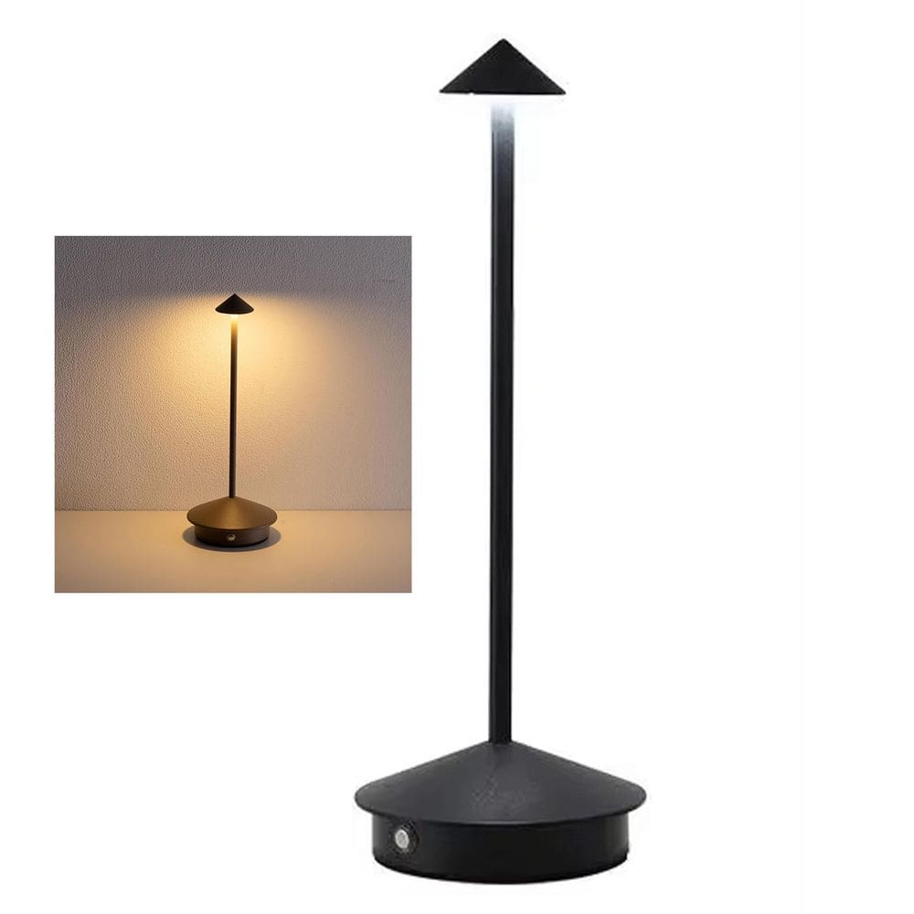 Luminaria de Mesa LED 3 Ton USB Bateria Recarregavel Controle de Intensidade Abajur Touch Home Office Enfeite Iluminaçao Decorativo Quarto Cabeceira