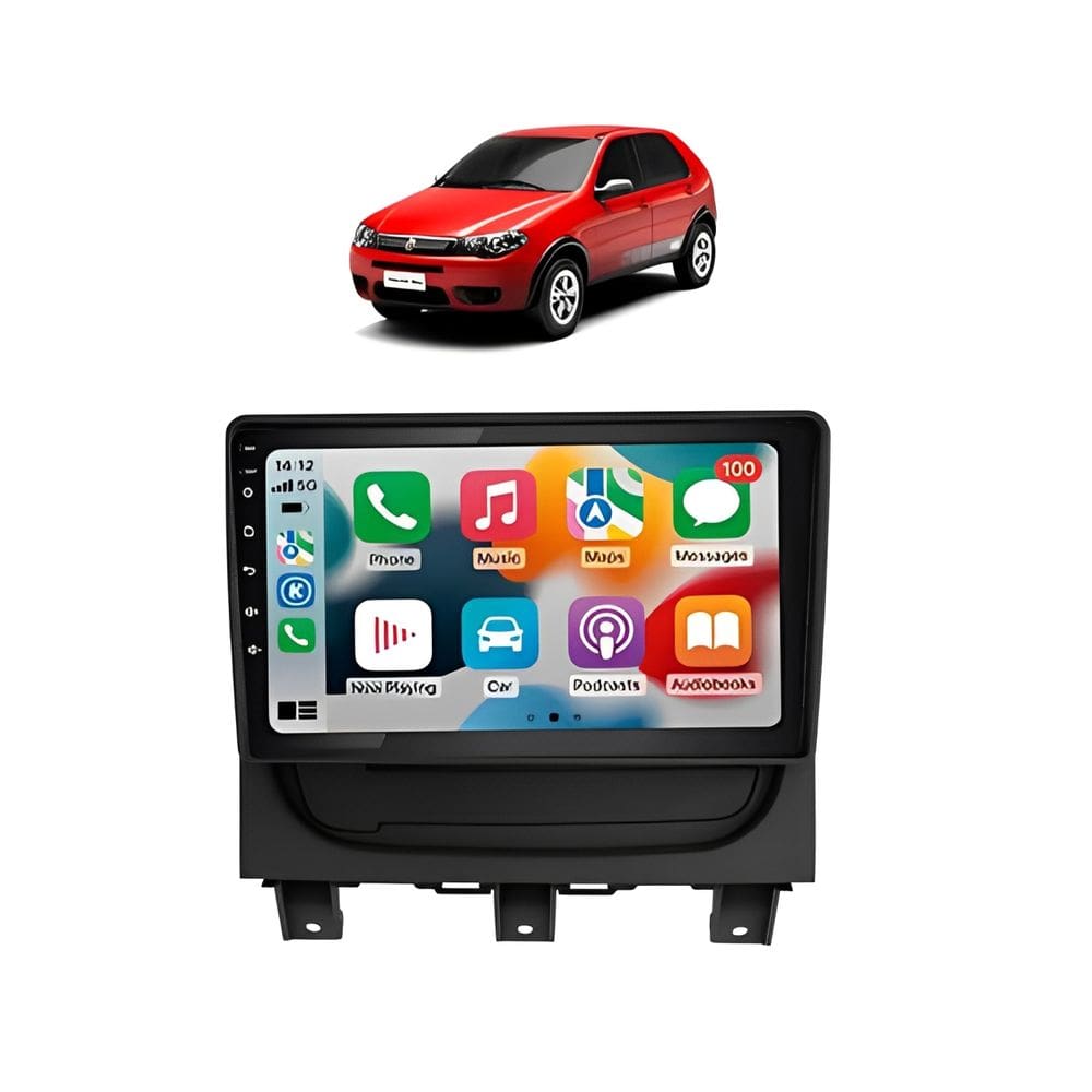 Kit Multimídia Palio Way 2014 / 2018 Android 9 Pol 2/32Gb Carplay - Vision 8990CP