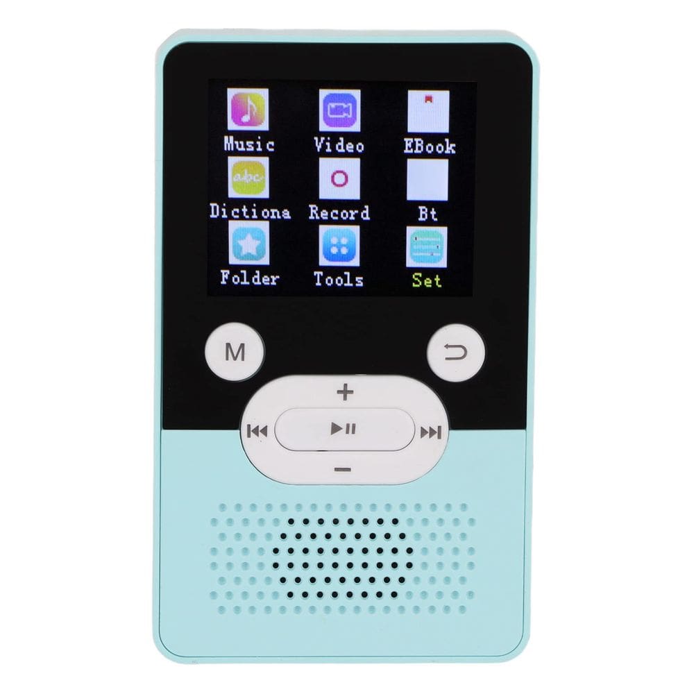 Leitor de MP3 GOWENIC Slim Classic 1,8" com tela colorida BT 4.2 azul