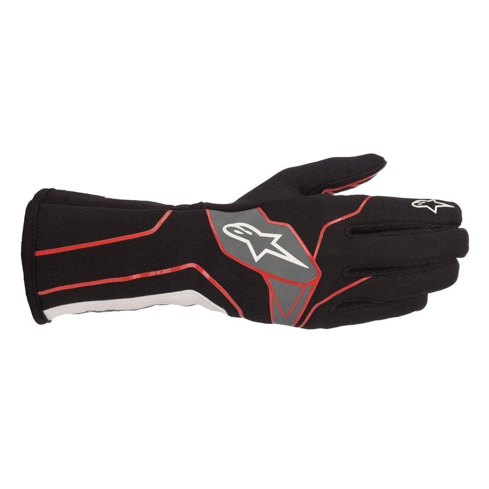 Luvas de karting Alpinestars Tech-1 K V2 tamanho pequenas pretas/vermelhas/brancas