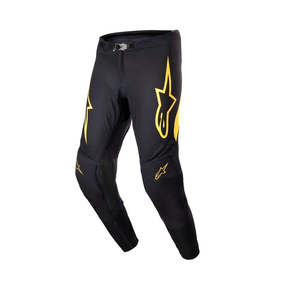 Calças Alpinestars Supertech Ward Preta/Amarela Tamanho 38