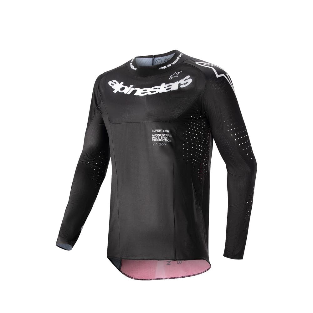 Jersey Alpinestars Supertech Ward Preto/Vermelho Berry Tamanho M